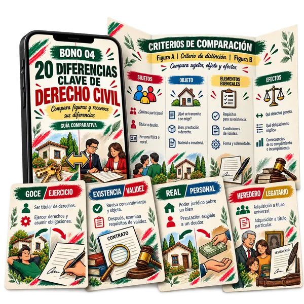 Bono 04: 20 Diferencias Clave de Derecho Civil
