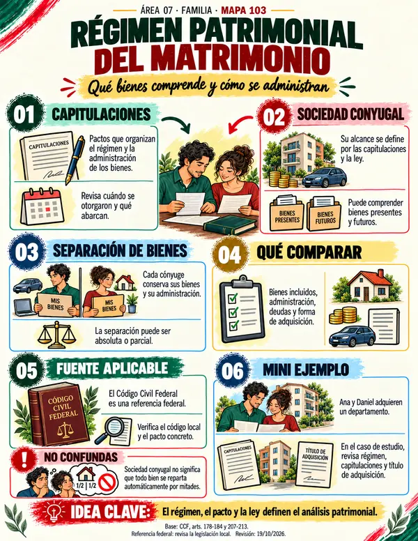 Mapa 103: Regímenes patrimoniales del matrimonio